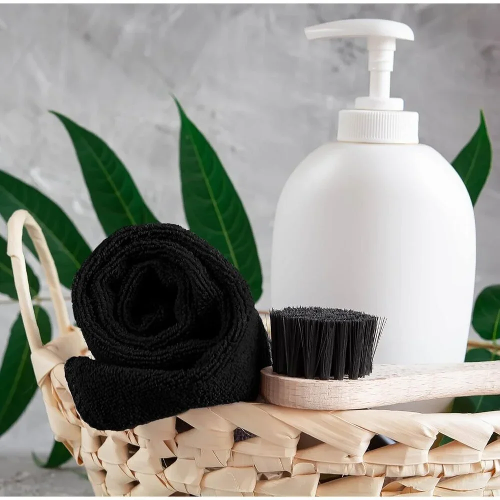Salon Towels Cotton Black 24 Pack Absorbent Spa Hair Care 16x27